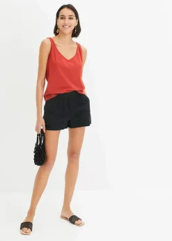 bonprix Nachhaltigere Materialien|Shirts & Tops^Top aus reiner Bio-Baumwolle karminrot