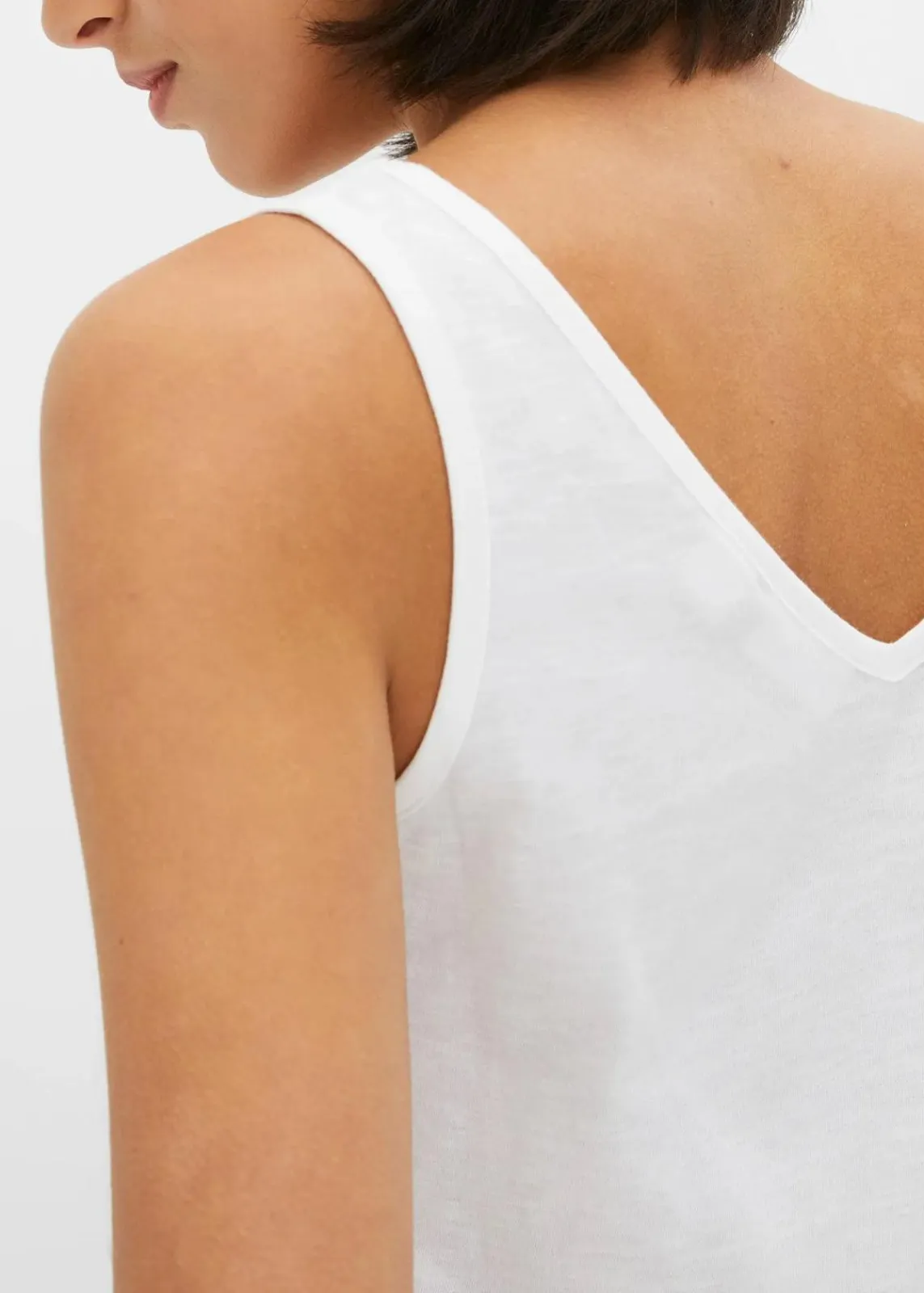 bonprix Nachhaltigere Materialien|Shirts & Tops^Top aus reiner Bio-Baumwolle weiß
