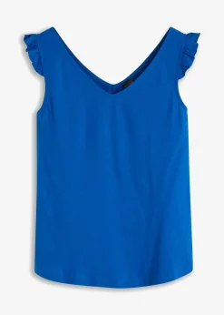bonprix Nachhaltigere Materialien|Shirts & Tops^Top aus reiner Bio-Baumwolle azurblau