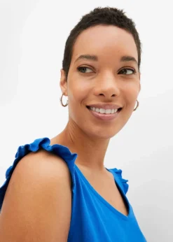 bonprix Nachhaltigere Materialien|Shirts & Tops^Top aus reiner Bio-Baumwolle azurblau