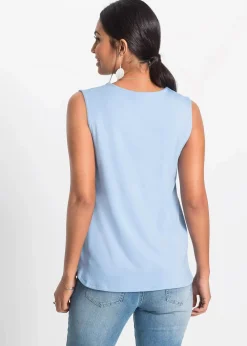 bonprix Shirts & Tops|Nachhaltigere Materialien^Top aus softem Viskose-Mix hellblau