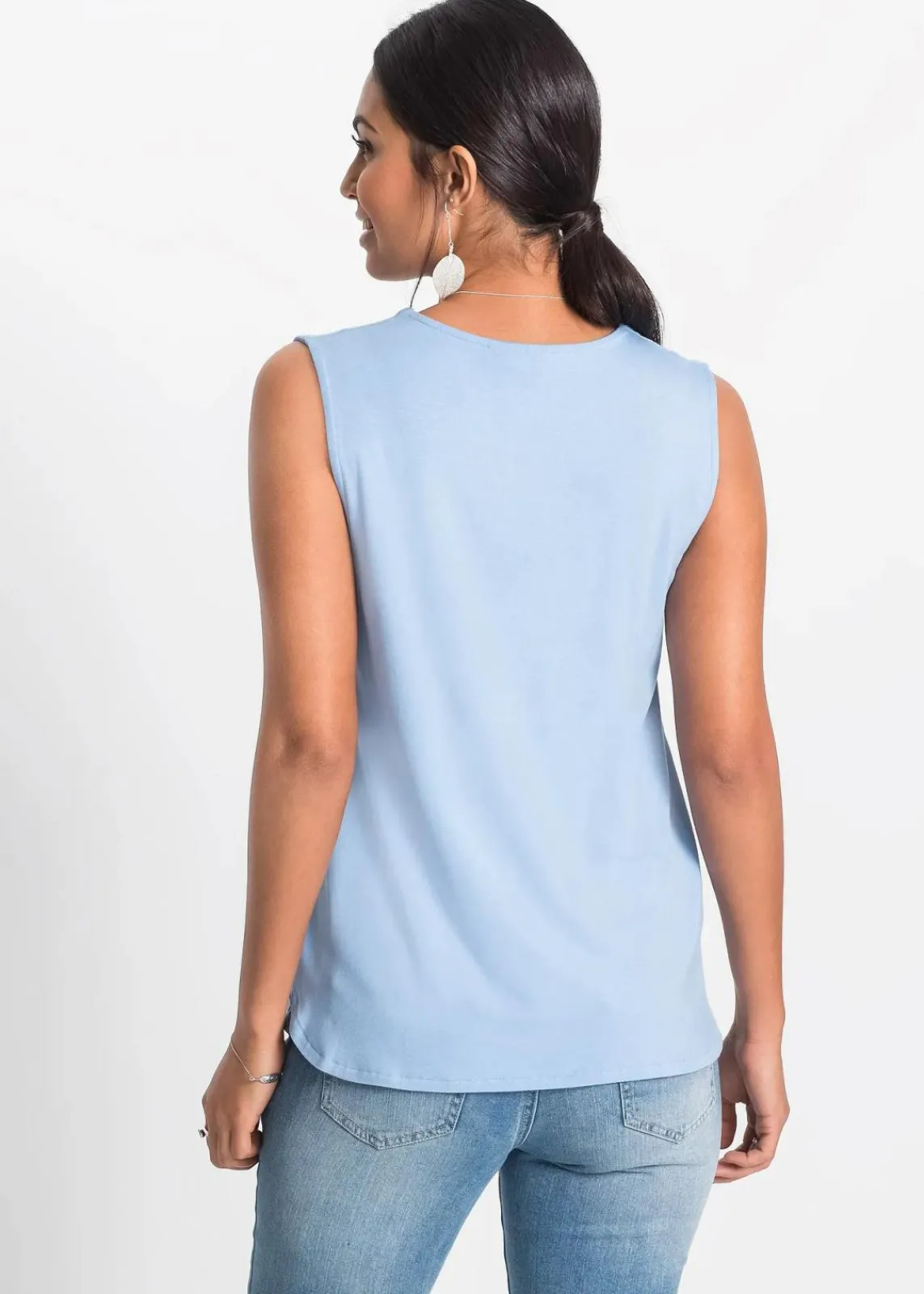 bonprix Shirts & Tops|Nachhaltigere Materialien^Top aus softem Viskose-Mix hellblau
