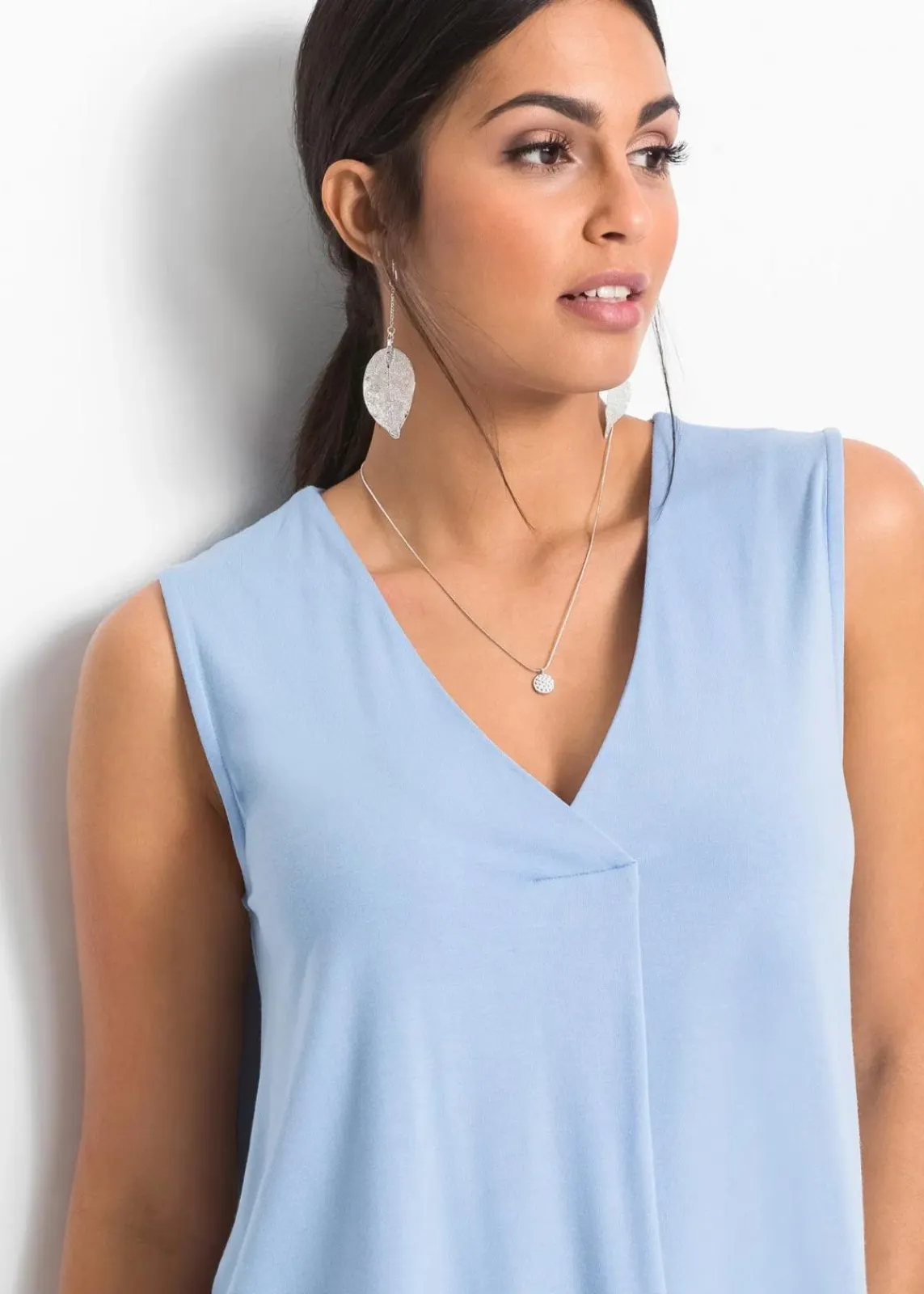 bonprix Shirts & Tops|Nachhaltigere Materialien^Top aus softem Viskose-Mix hellblau