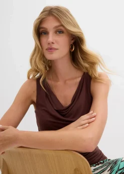 bonprix Nachhaltigere Materialien|Shirts & Tops^Top aus softem Viskose-Mix terrabraun