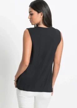 bonprix Nachhaltigere Materialien|Shirts & Tops^Top aus softem Viskose-Mix schwarz