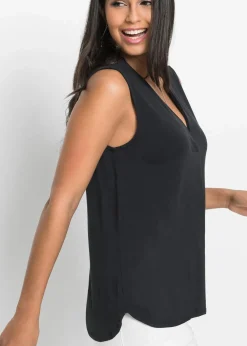 bonprix Nachhaltigere Materialien|Shirts & Tops^Top aus softem Viskose-Mix schwarz