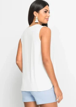 bonprix Nachhaltigere Materialien|Shirts & Tops^Top aus softem Viskose-Mix wollweiß