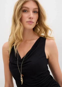 bonprix Shirts & Tops|Nachhaltigere Materialien^Top aus softem Viskose-Mix schwarz