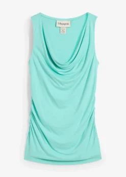 bonprix Nachhaltigere Materialien|Shirts & Tops^Top aus softem Viskose-Mix mentholblau