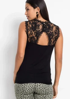 bonprix Nachhaltigere Materialien|Shirts & Tops^Top aus softem Viskose-Mix schwarz