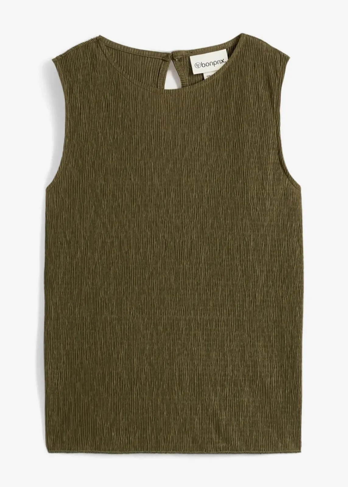 bonprix Shirts & Tops^Top aus strukturiertem Crinkle dunkeloliv