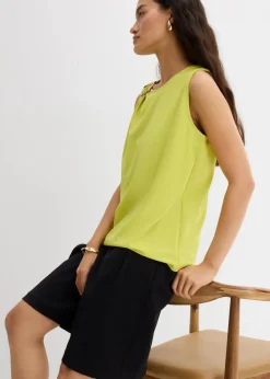 bonprix Shirts & Tops^Top aus strukturiertem Crêpe pistazie