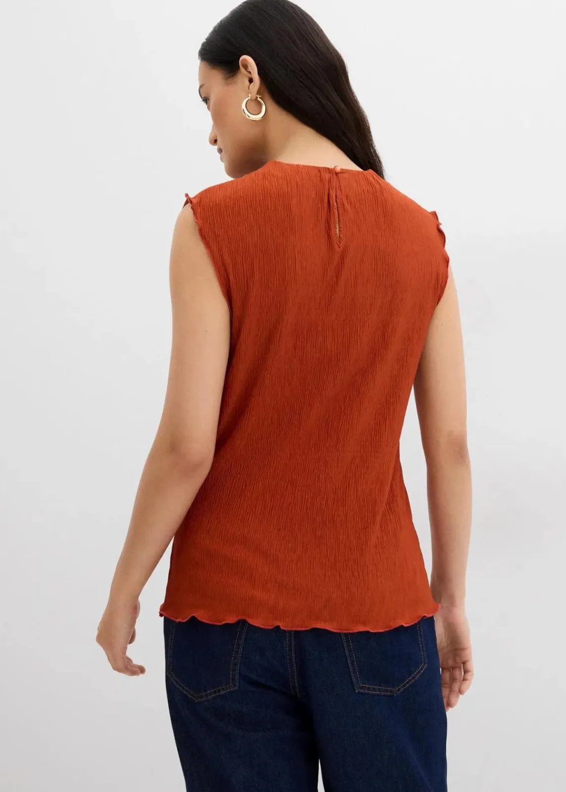 bonprix Shirts & Tops^Top aus strukturiertem Crinkle rostbraun