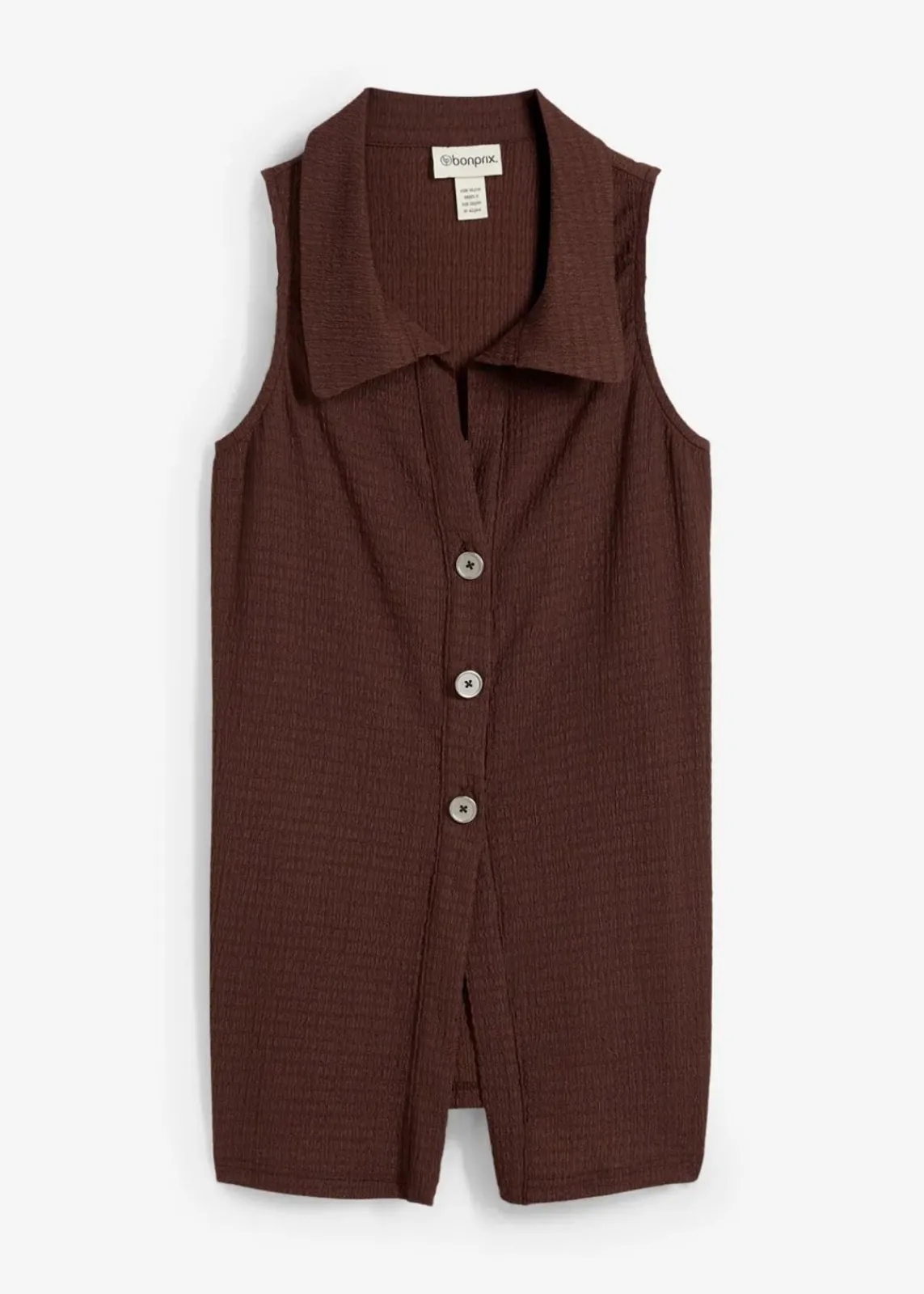 bonprix Shirts & Tops^Top aus strukturiertem Crêpe terrabraun