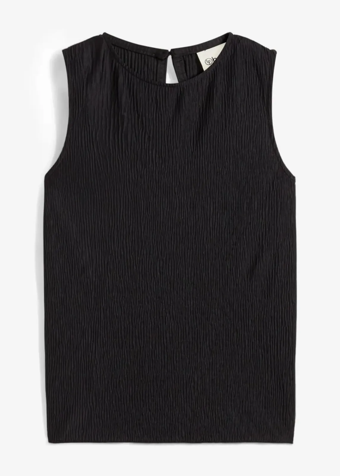 bonprix Shirts & Tops^Top aus strukturiertem Crinkle schwarz