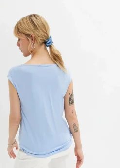 bonprix Shirts & Tops|Nachhaltigere Materialien^Top aus Viskose-Mix perlblau