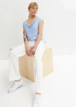 bonprix Shirts & Tops|Nachhaltigere Materialien^Top aus Viskose-Mix perlblau