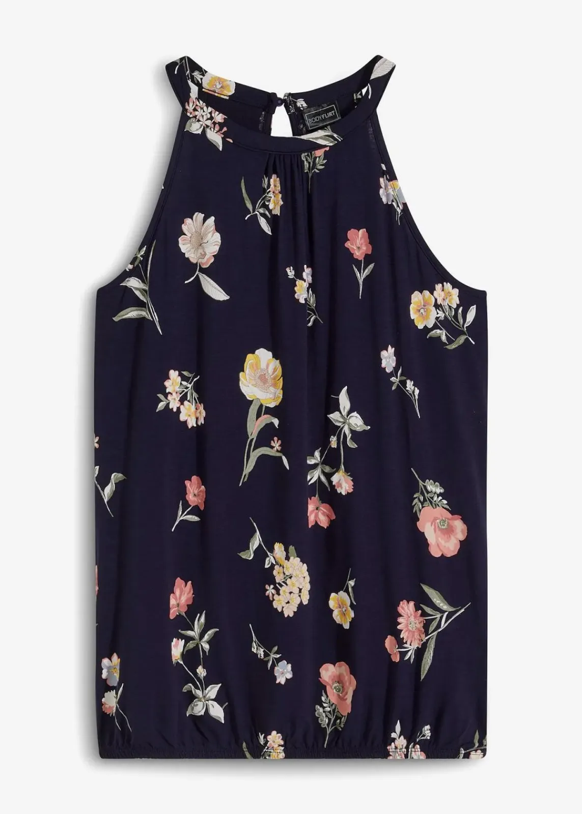 bonprix Shirts & Tops|Nachhaltigere Materialien^Top aus Viskose-Mix blau geblümt