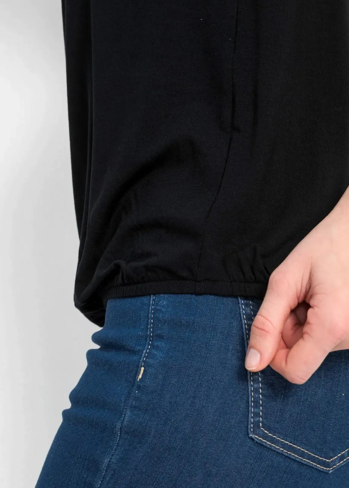 bonprix Shirts & Tops|Nachhaltigere Materialien^Top aus Viskose-Mix schwarz