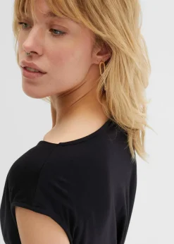 bonprix Nachhaltigere Materialien|Shirts & Tops^Top aus Viskose-Mix schwarz