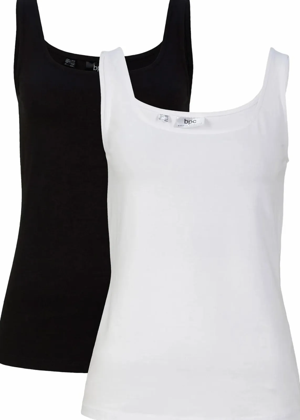 bonprix Shirts & Tops|Basics^Top (2er Pack) weiß + schwarz