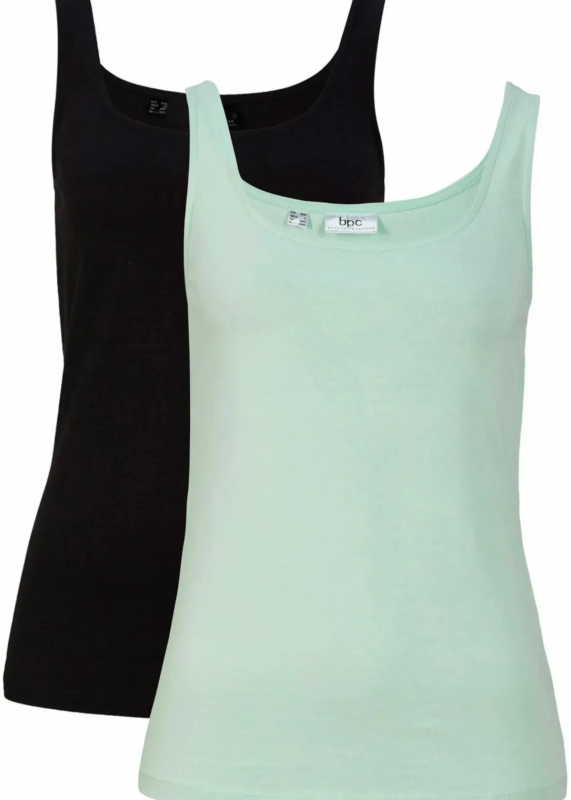 bonprix Shirts & Tops|Basics^Top (2er Pack) hellmint + schwarz