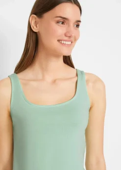 bonprix Shirts & Tops|Basics^Top (2er Pack) hellmint + schwarz