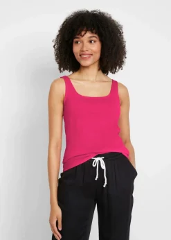 bonprix Bekleidung·Röcke|Basics^Top (2er Pack) hibiskuspink + schwarz