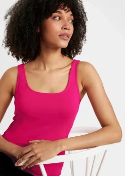 bonprix Bekleidung·Röcke|Basics^Top (2er Pack) hibiskuspink + schwarz