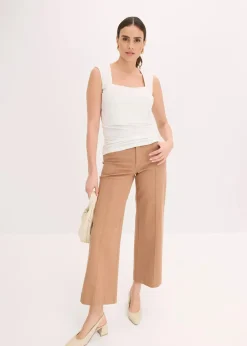 bonprix Shirts & Tops^Top mit Careé Ausschnitt wollweiß