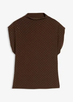bonprix Shirts & Tops^Top mit Glitzersteinen braun