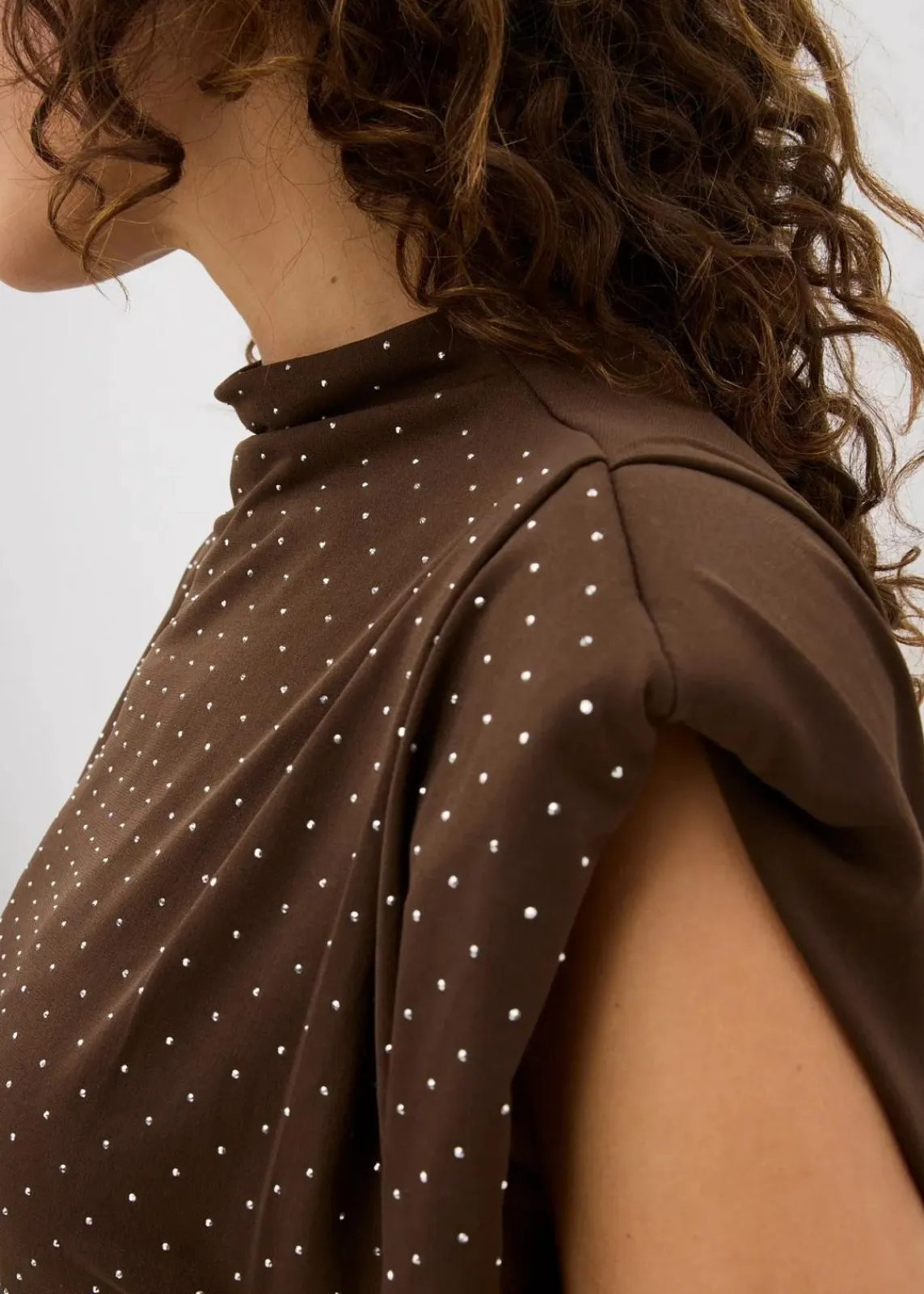 bonprix Shirts & Tops^Top mit Glitzersteinen braun