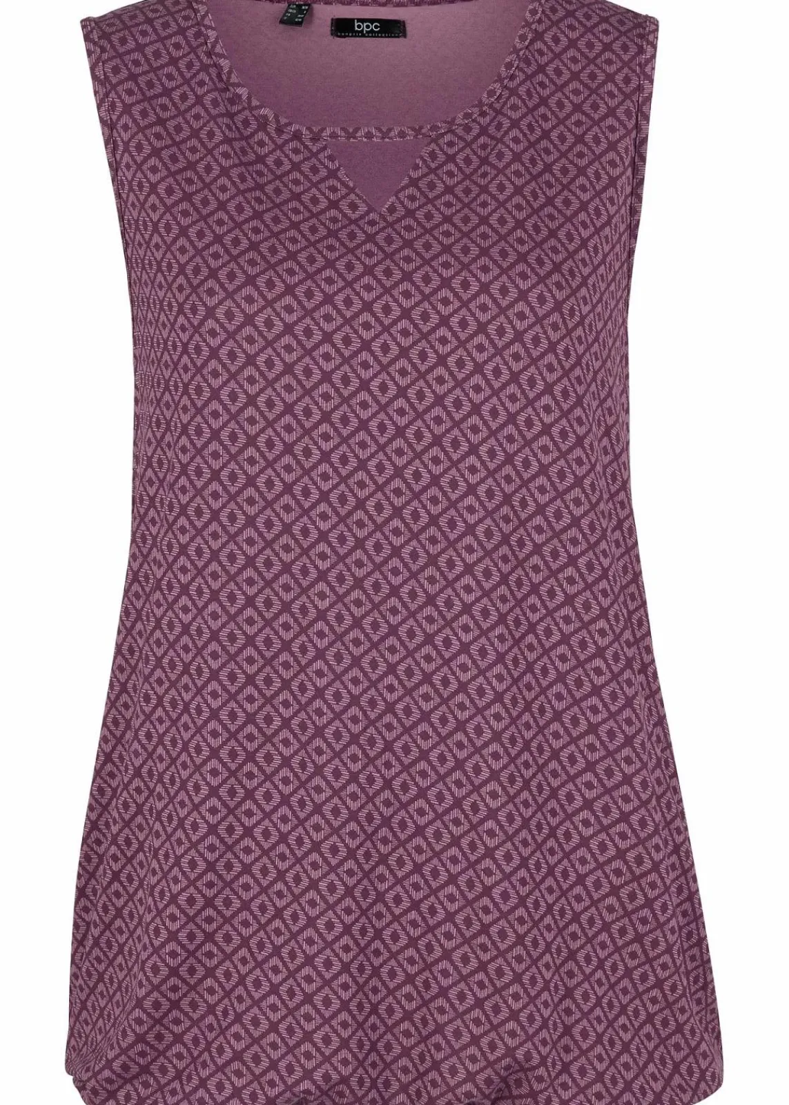 bonprix Shirts & Tops|Nachhaltigere Materialien^Top mit Gummizug holunderbeere bedruckt