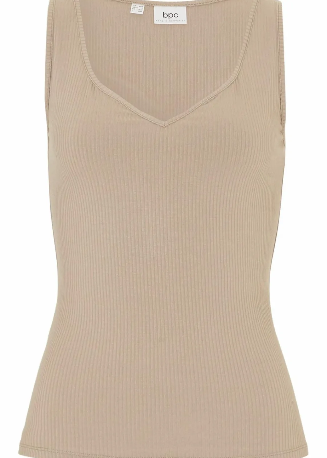 bonprix Bekleidung·Röcke|Basics^Top mit herzförmigem Ausschnitt taupe