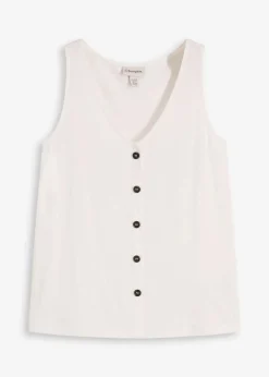 bonprix Shirts & Tops^Top mit Knopfleiste wollweiß
