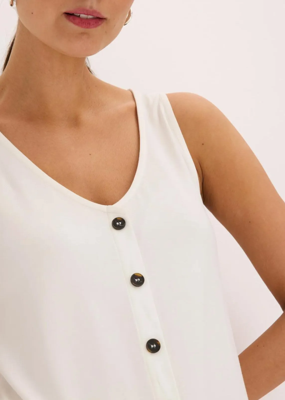 bonprix Shirts & Tops^Top mit Knopfleiste wollweiß