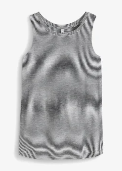 bonprix Shirts & Tops^Top mit Knopfleiste am Rücken blau/wollweiß geringelt