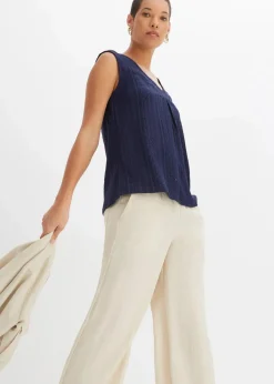 bonprix Shirts & Tops^Top mit Lochstickerei dunkelblau