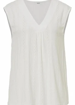 bonprix Shirts & Tops^Top mit Lochstickerei weiss