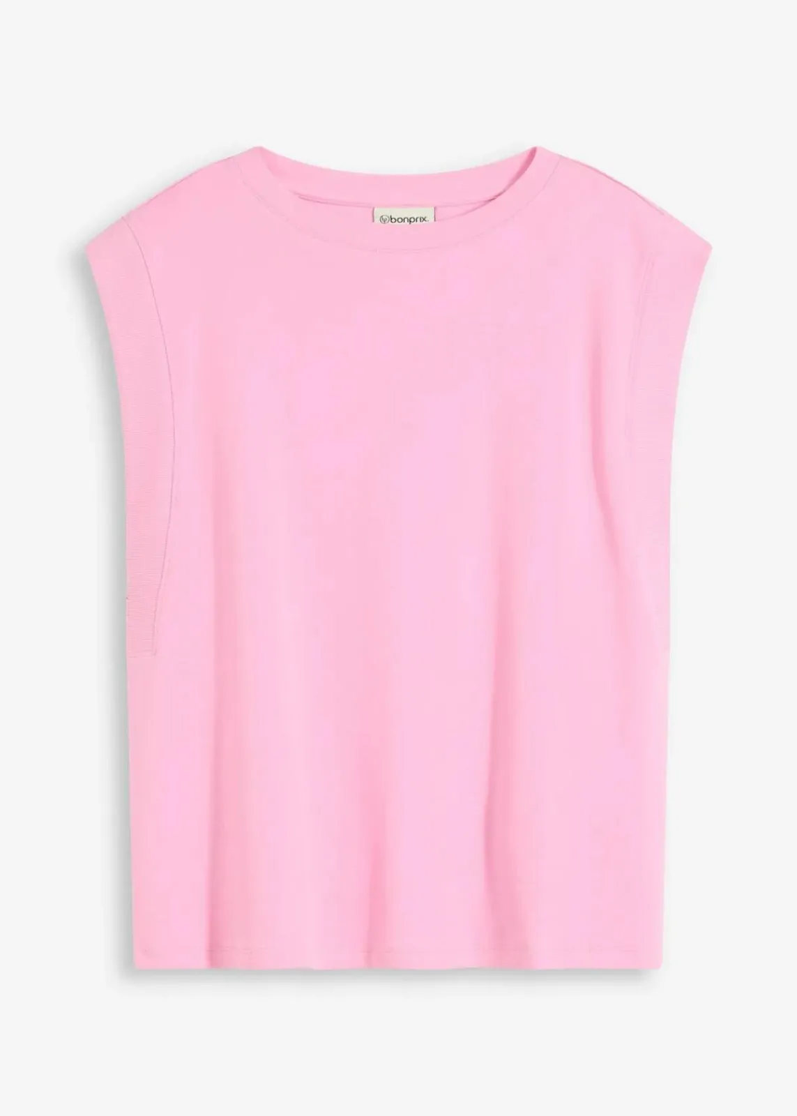 bonprix Shirts & Tops^Top mit Ripp-Einsatz am Ärmel rosa