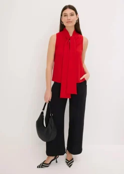 bonprix Shirts & Tops^Top mit Schluppenkragen tiefrot