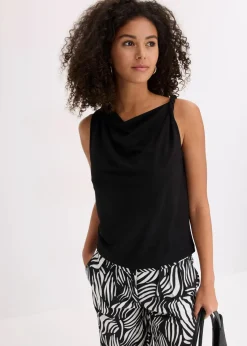 bonprix Shirts & Tops^Top mit Twist-Detail schwarz