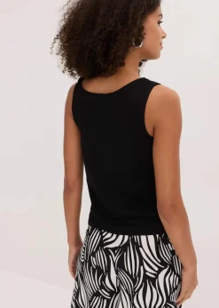 bonprix Shirts & Tops^Top mit Twist-Detail schwarz