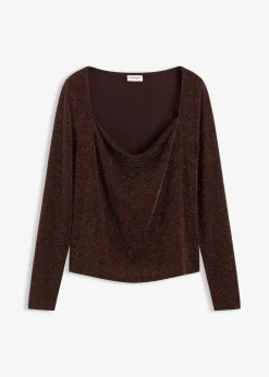 bonprix Shirts & Tops^Top mit Wasserfallausschnitt dunkelbraun