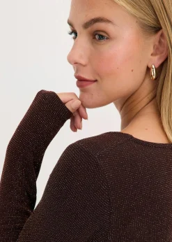 bonprix Shirts & Tops^Top mit Wasserfallausschnitt dunkelbraun