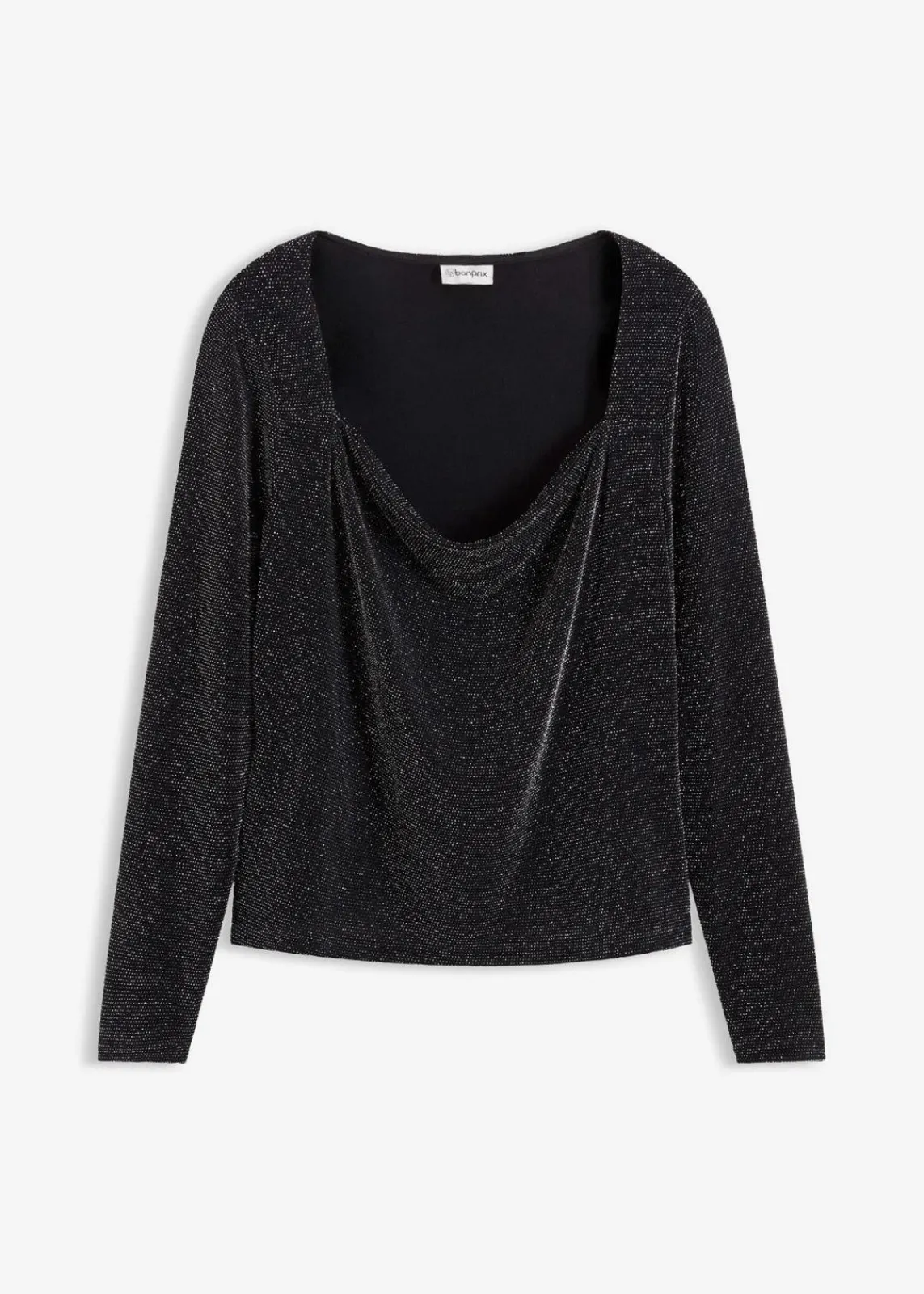 bonprix Shirts & Tops^Top mit Wasserfallausschnitt schwarz