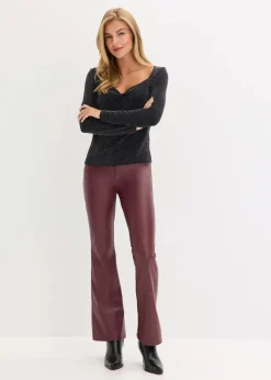 bonprix Shirts & Tops^Top mit Wasserfallausschnitt schwarz