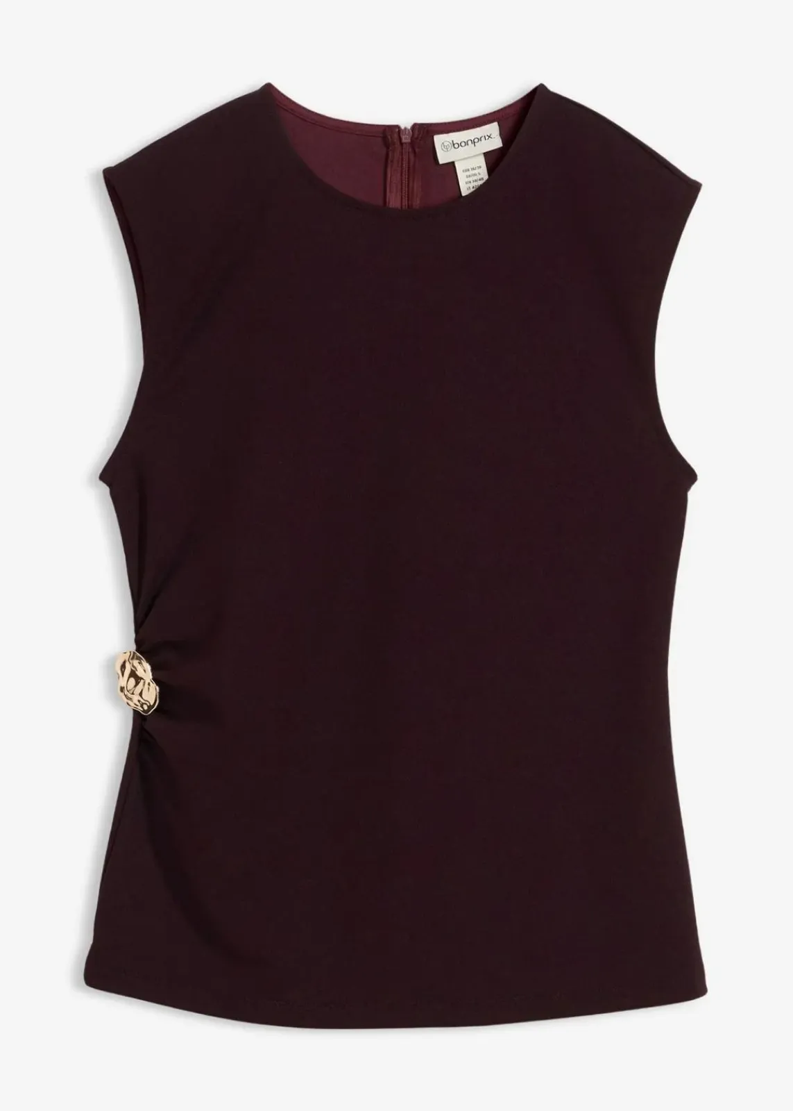 bonprix Shirts & Tops^Top mit Zierschnalle aus Crepe weinrot