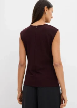 bonprix Shirts & Tops^Top mit Zierschnalle aus Crepe weinrot