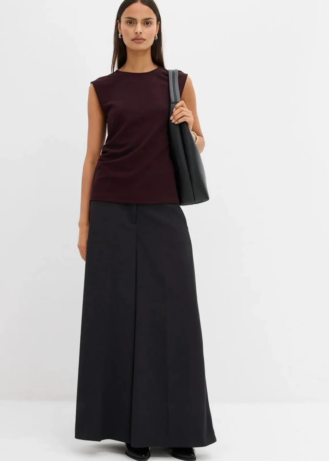 bonprix Shirts & Tops^Top mit Zierschnalle aus Crepe weinrot